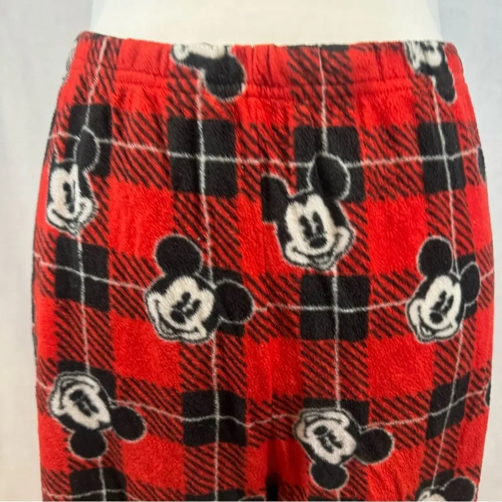 Disney Mickey Mouse red plaid super soft fleece pajama lounge pants size 3XL - Picture 3 of 4